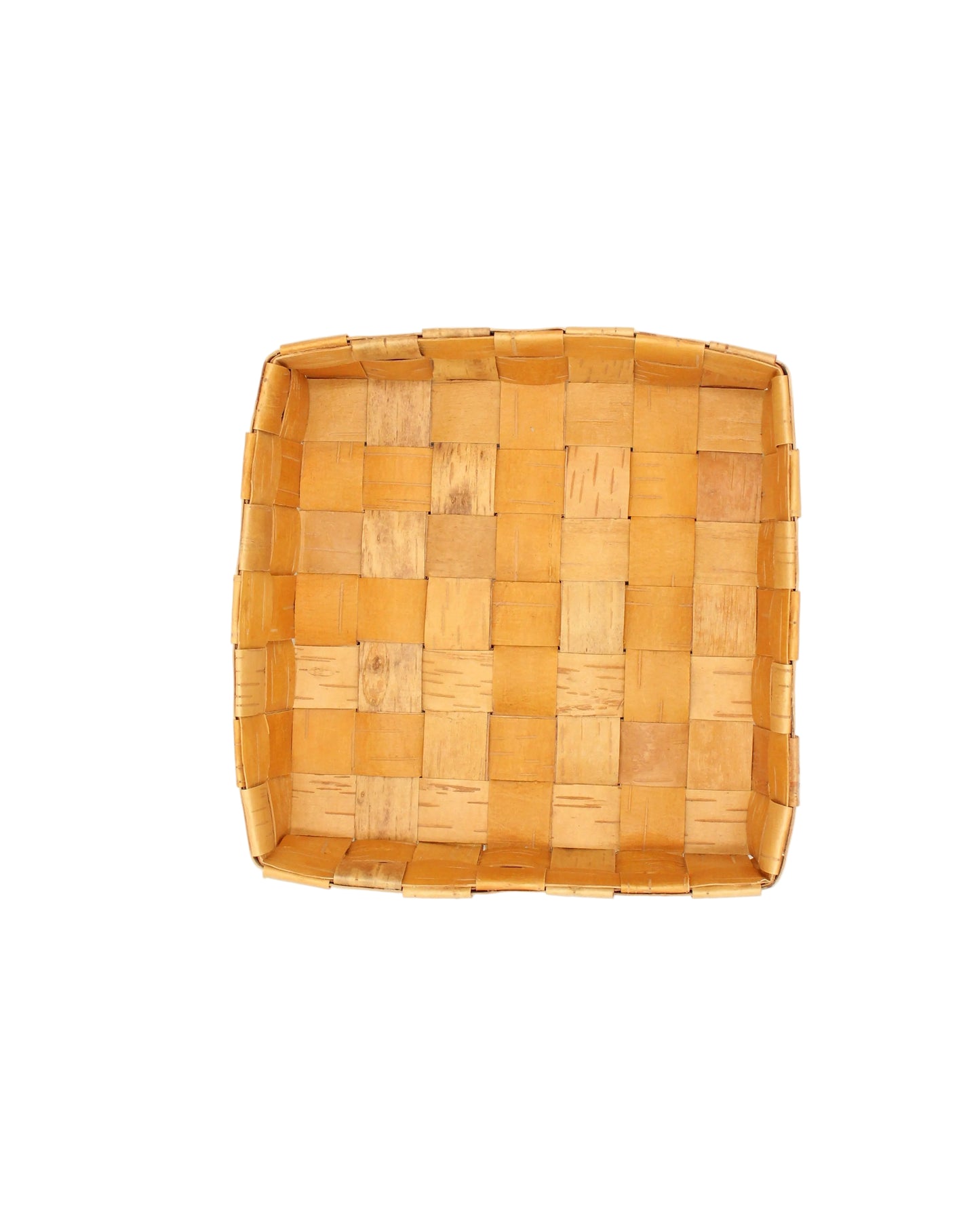 Håndlaget neverfat i bjørkenever til brød og flatbrød, 25 x 25 cm. Laget til mors flattbrød.