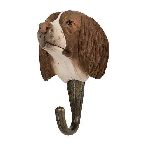 Springer Spaniel-krok fra Snekkerbua, en vakker og funksjonell dyrekrok laget i jern. Perfekt for hundeelskere som ønsker en dekorativ og praktisk løsning til hjemmet.