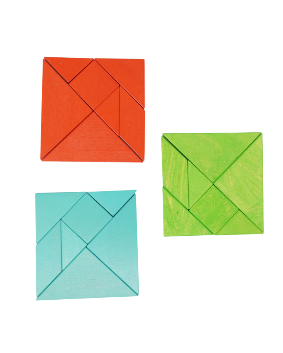Tangram trepuslespill, en klassisk og kreativ hjernetrim med syv geometriske brikker som kan formes til ulike figurer. Perfekt for både voksne og barn, og et flott pedagogisk verktøy for å utvikle romforståelse og problemløsningsevner.
